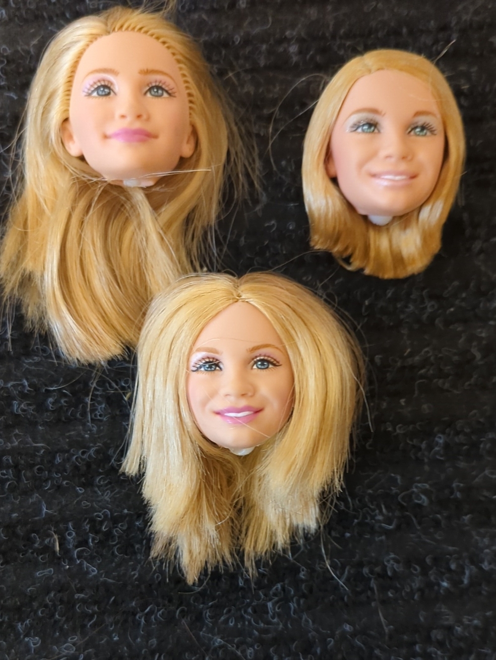 Mary-kate And Ashley Replacement Doll Heads - Lot Of 3